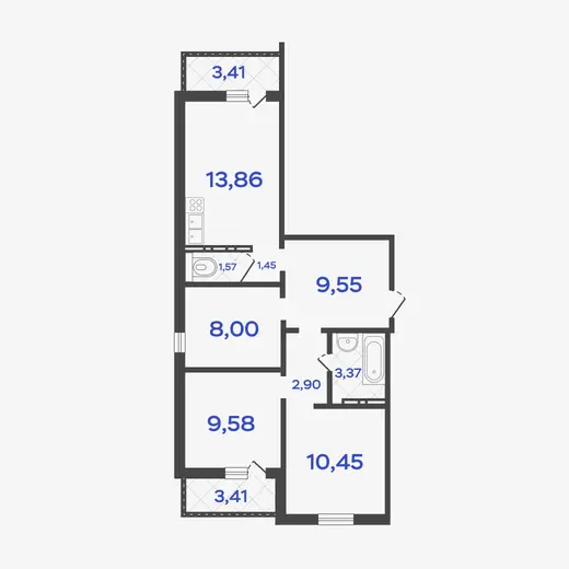 3-комнатные квартиры